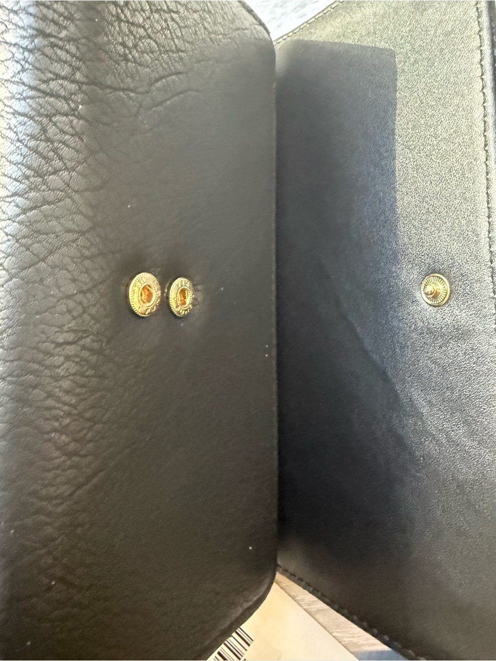 Traci Lynn Black Studded Dome Handbag Set w Matching Wallet Crystal Diamond Top - Picture 11 of 15